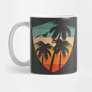 Beverly Hills los angeles palm trees badge vintage sunset Mug